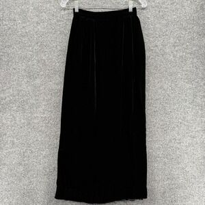 Christian Dior Skirt Womens 4 Black Velvet High Rise Long Evening Formal Holiday